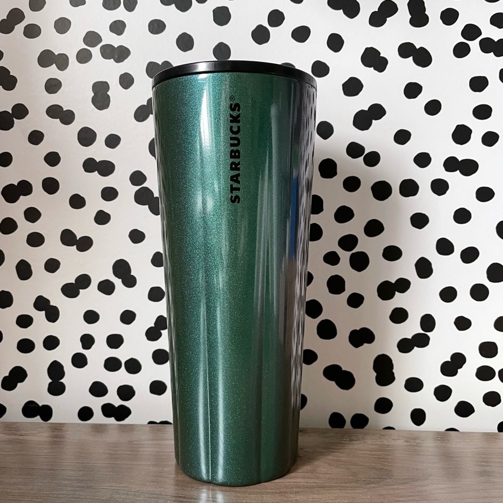Starbucks Green Sparkle Stainless Cold Cup Tumbler